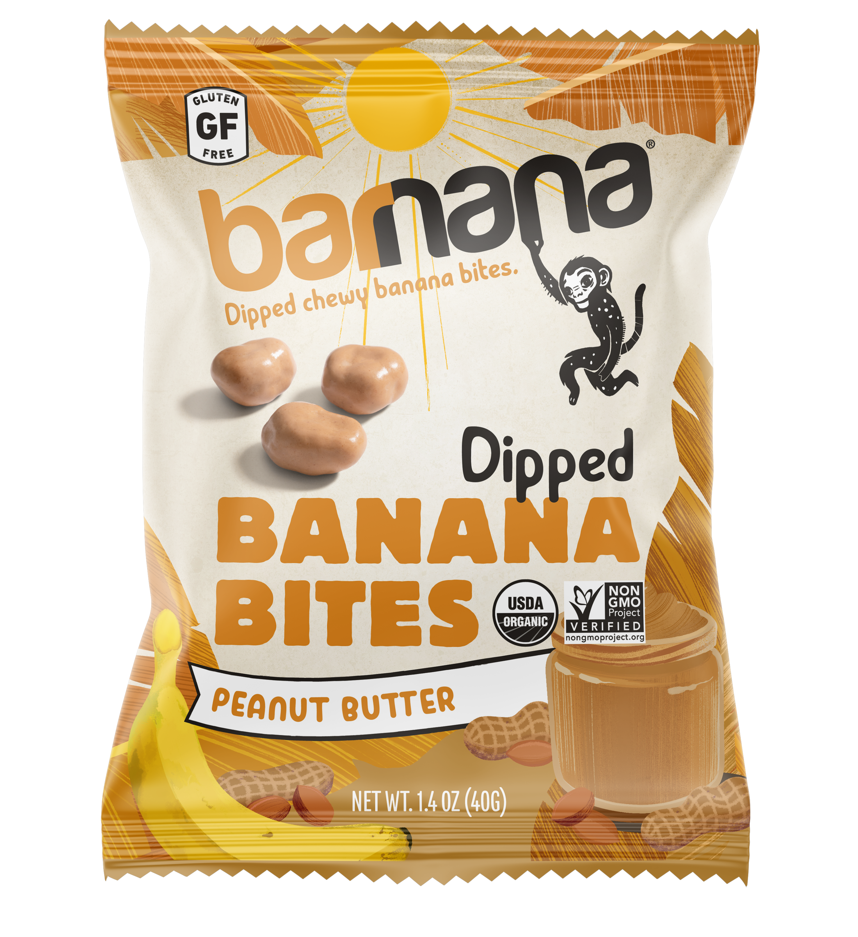 Organic Peanut Butter Chewy Banana Bites Snack Size Barnana