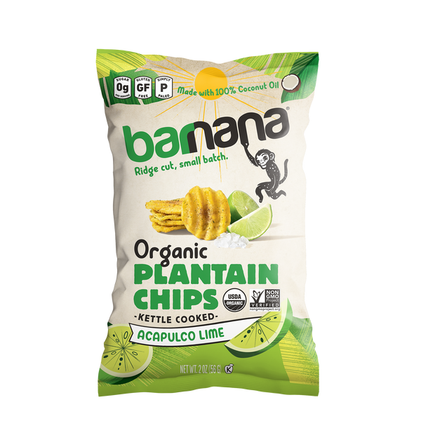 LIME PLANTAIN CHIPS - 2oz.