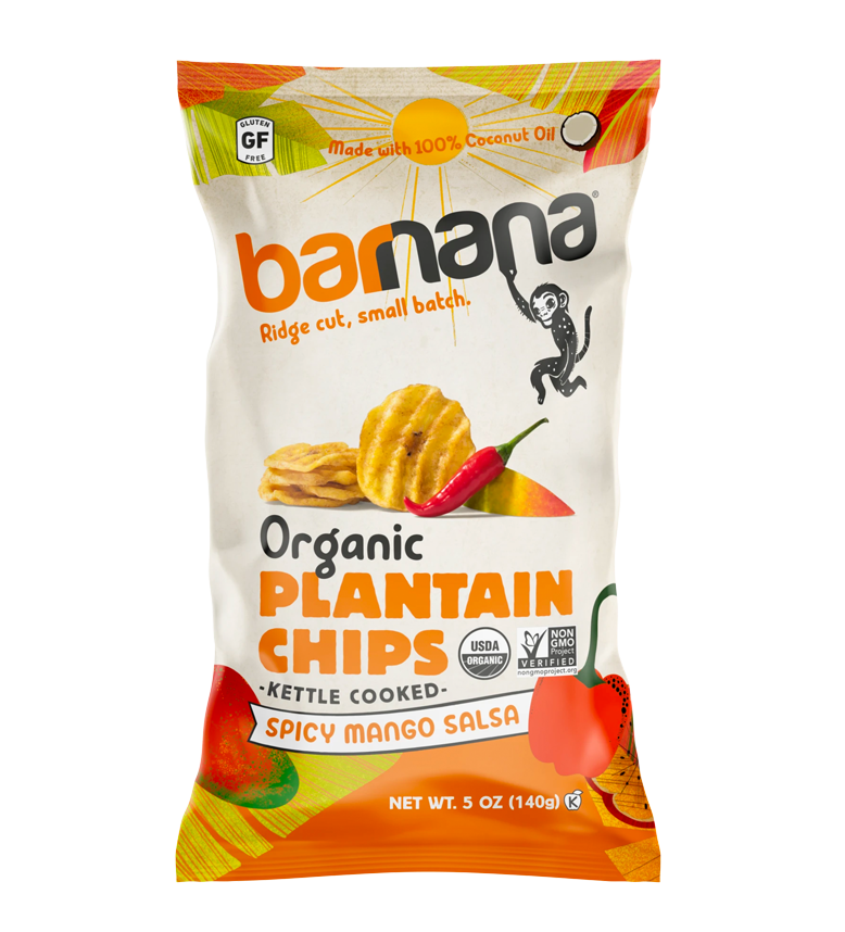 Organic Plantain Chips Spicy Mango Salsa Barnana